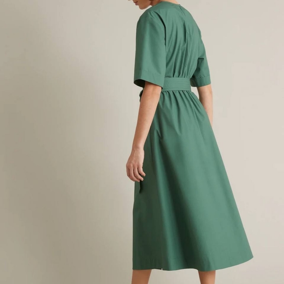 Brand new beautiful Cyrillus green poplin dress (100%) - perfect for work - Picture 3 of 4